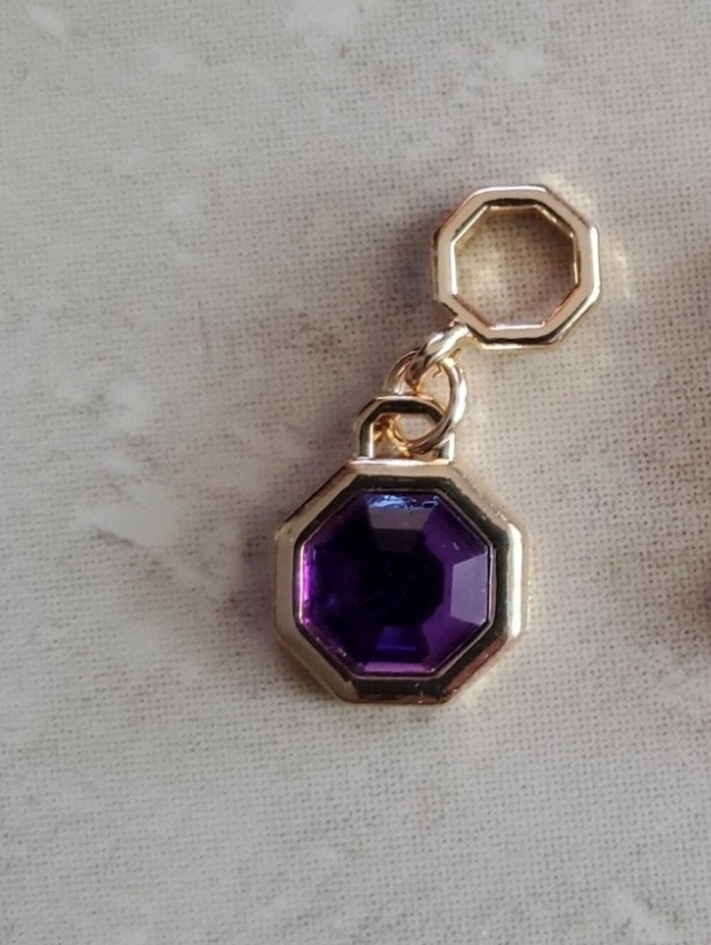 EFFY Octagon Purple Amethyst Gem Gold-Tone Charm